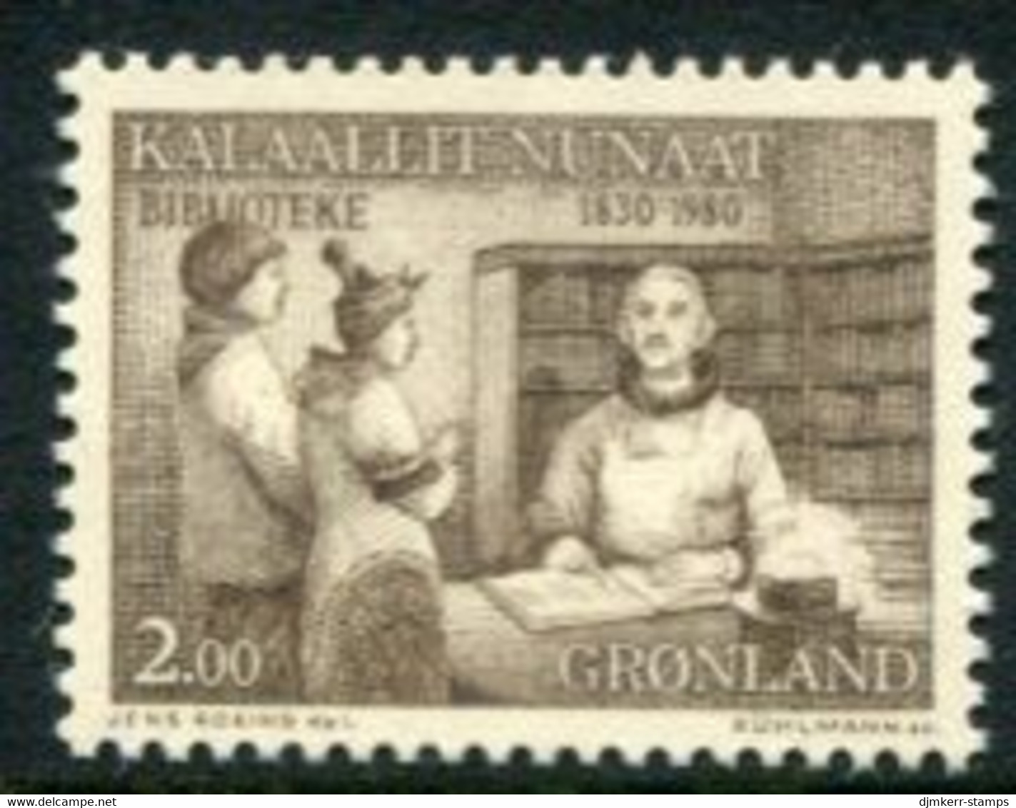 GREENLAND 1980 Public Libraries MNH / **.  Michel 123 - Nuovi