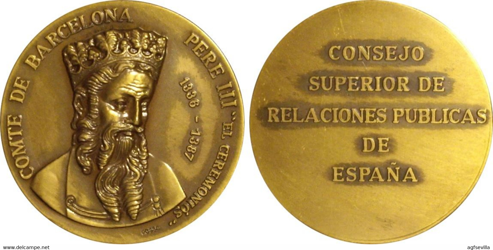 ESPAÑA. MEDALLA CONSEJO SUPERIOR DE RELACIONES PUBLICAS DE ESPAÑA. CON ESTUCHE ORIGINAL. ESPAGNE. SPAIN MEDAL - Royaux/De Noblesse