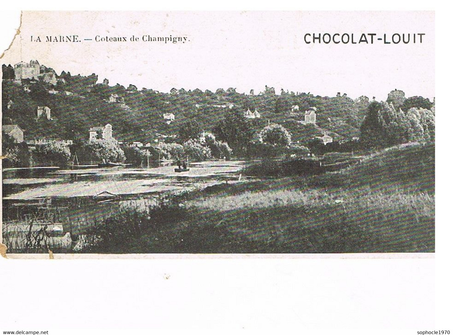 08- 2021 - ETA 25 - MARNE - 51 - CHAMPIGNY - Coteaux De - Chocolat Louis - Manque HG - Champigny