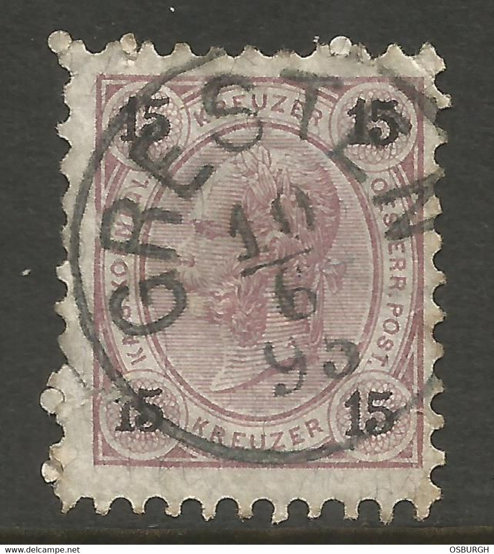 AUSTRIA. KAISERKOPF. 15kr USED GRESTEN POSTMARK. PERF 10 ½. - Usati