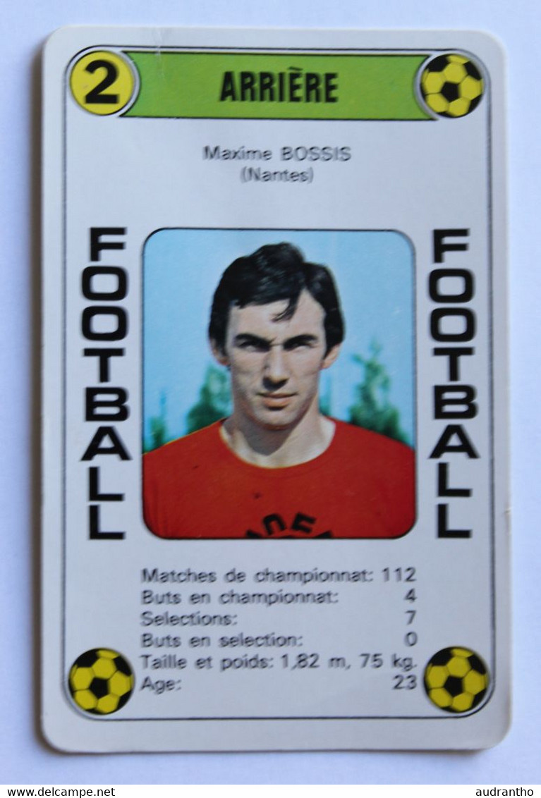 Rare Carte Ancienne 1978 Football Maxime BOSSIS Nantes FCNA Football France Première Division - Trading Cards