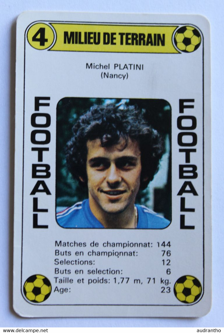 Rare Carte Ancienne 1978 Football Henri Michel Platini NANCY Football France Première Division - Trading Cards