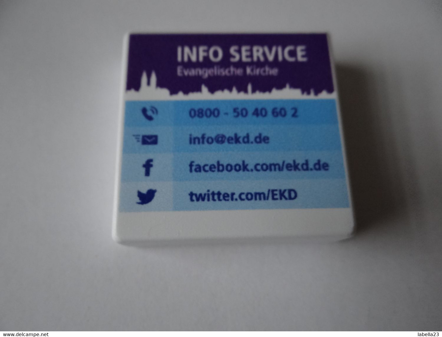 Magnet, "INFO SERVICE" Von Der Evangelischen Kirche - Andere & Zonder Classificatie