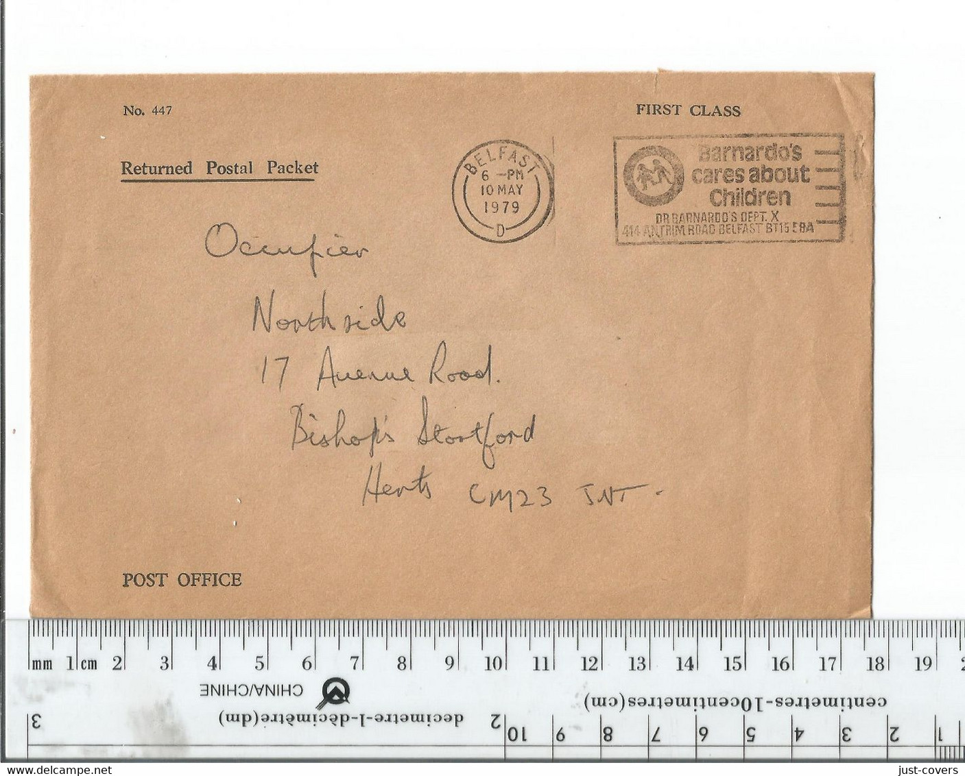 Ireland Belfast To Bishop's Stortford May 10 1979. Returned Postal Packet...................(Box 6) - Lettres & Documents