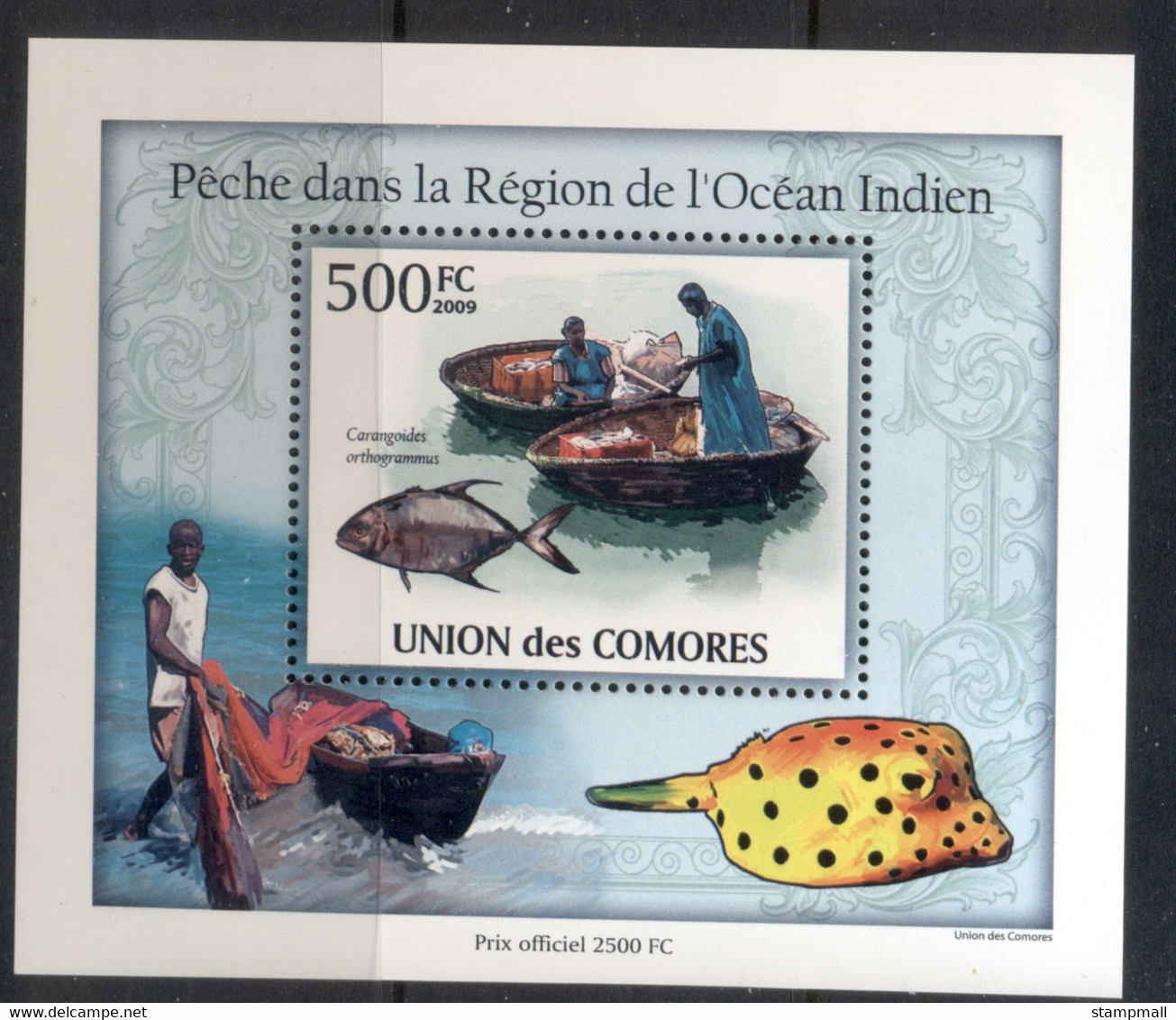 Comoro Is 2009 Fish & Fishing In The Indian Ocean Region Deluxe MS MUH - Comores (1975-...)