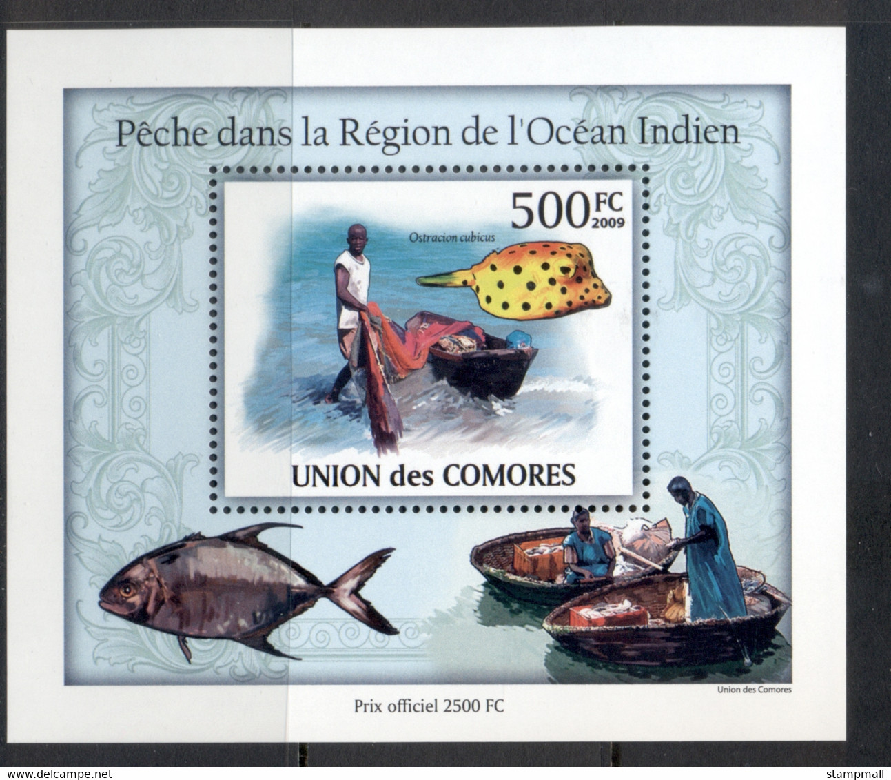 Comoro Is 2009 Fish & Fishing In The Indian Ocean Region Deluxe MS MUH - Comores (1975-...)