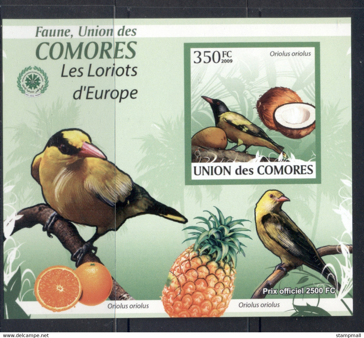 Comoro Is 2009 Birds, Song Birds Deluxe MS MUH - Comores (1975-...)
