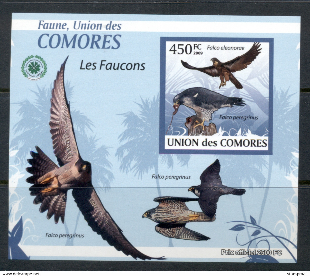 Comoro Is 2009 Birds, Birds Of Prey, Falcons Deluxe MS IMPERF MUH - Comores (1975-...)