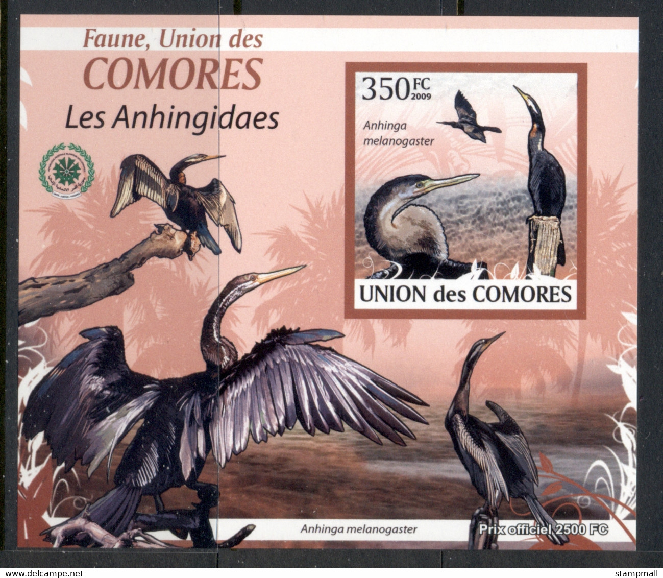 Comoro Is 2009 Birds, Cormorants Deluxe MS IMPERF MUH - Comores (1975-...)