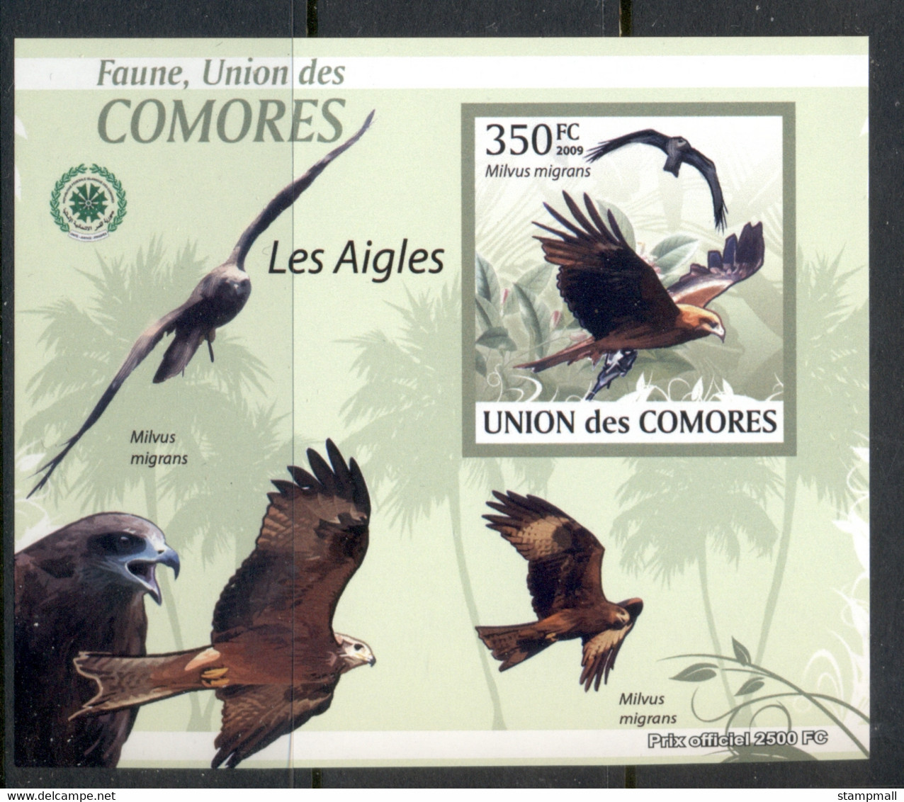 Comoro Is 2009 Birds Of Prey, Eagles Deluxe MS IMPERF MUH - Comores (1975-...)