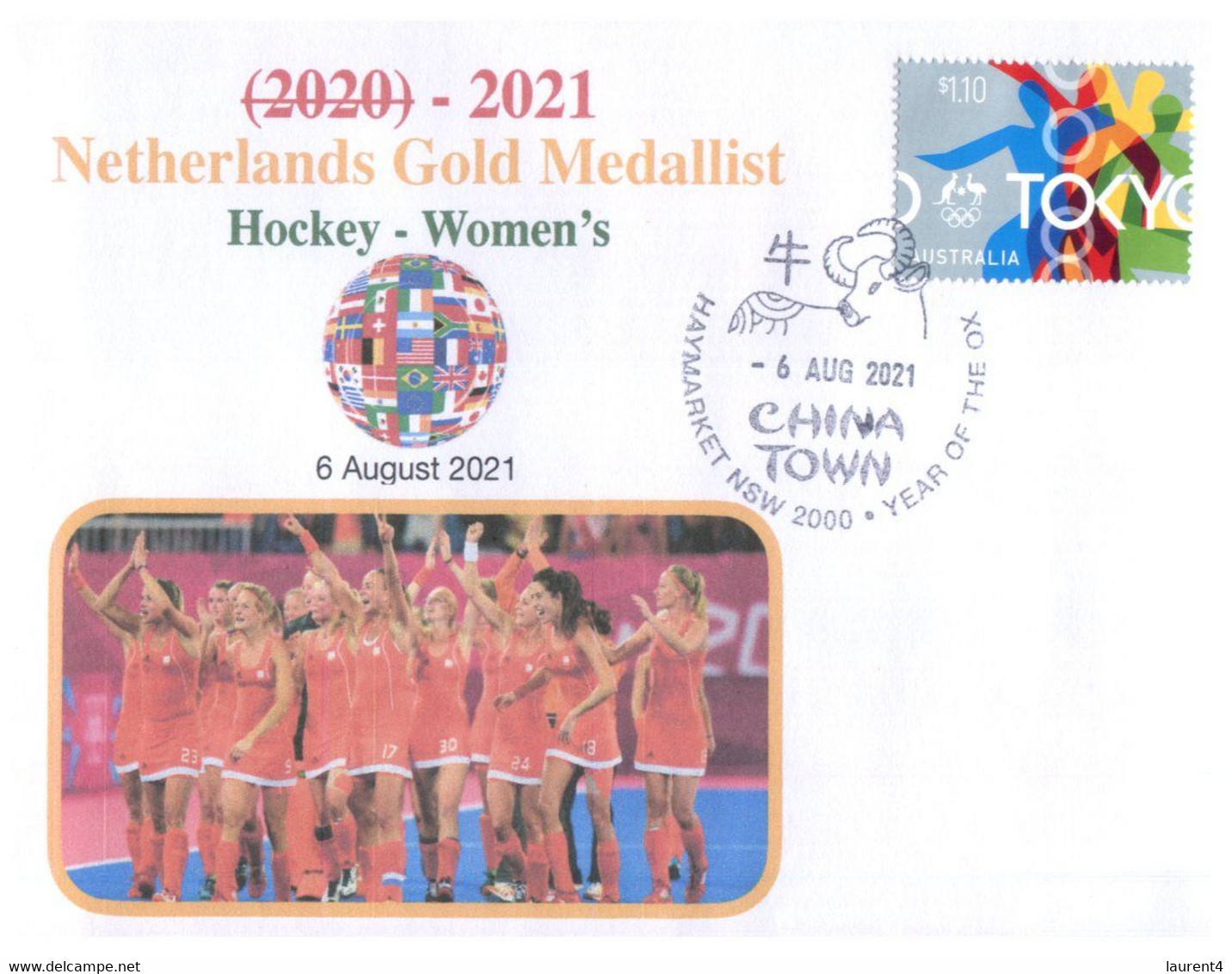 (WW 20 A) 2020 Tokyo Summer Olympic Games - Netherlands Gold Medal 6-8-2021 - Hockey - Women's - Summer 2020: Tokyo