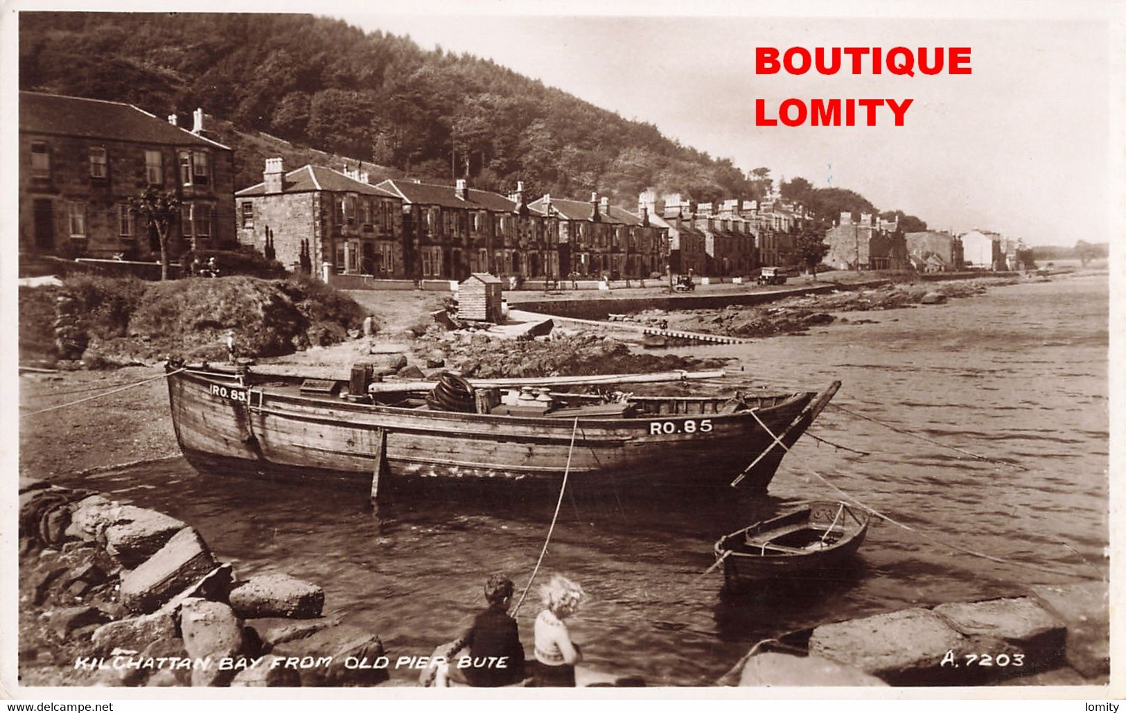 Ecosse Bute Kilchattan Bay From Old Pier + Timbre , Port Bateau - Bute