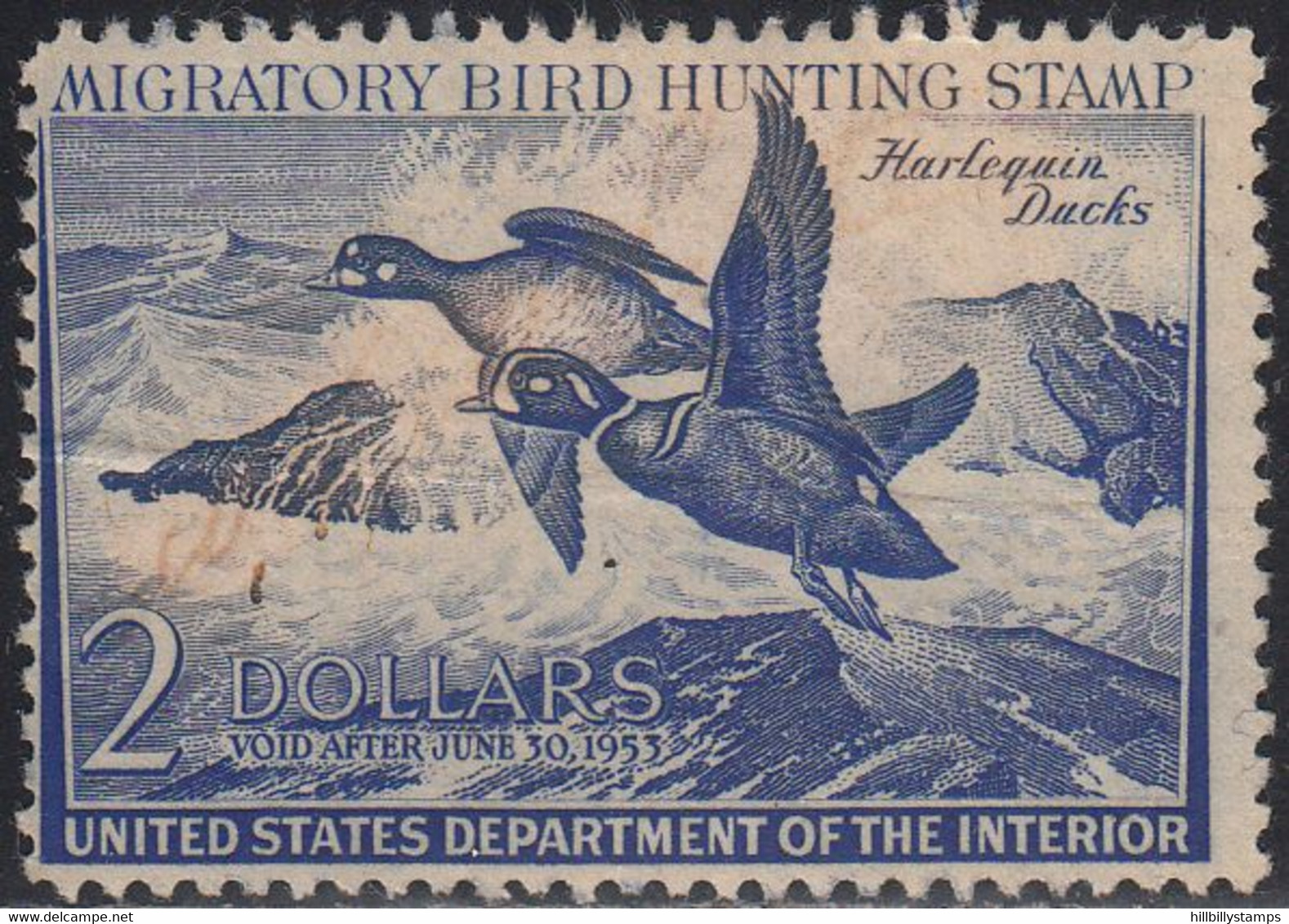 UNITED STATES   SCOTT NO  RW19    USED     YEAR  1952 - Duck Stamps