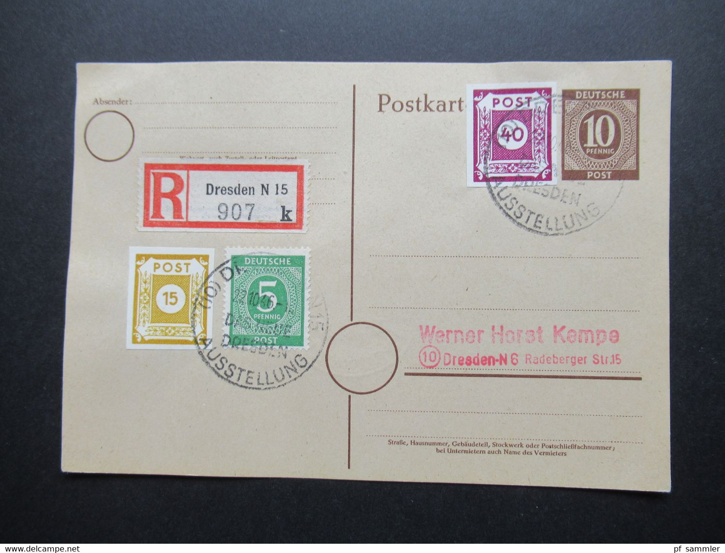 Belegeposten 1945 / 46 SBZ 95 Kempe Briefe Postmeistertrennungen / Randstücke / Besonderheiten Mit Original Slg. Heften - Collezioni (senza Album)