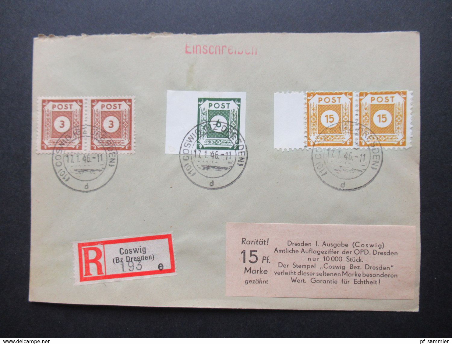 Belegeposten 1945 / 46 SBZ 95 Kempe Briefe Postmeistertrennungen / Randstücke / Besonderheiten mit original Slg. Heften