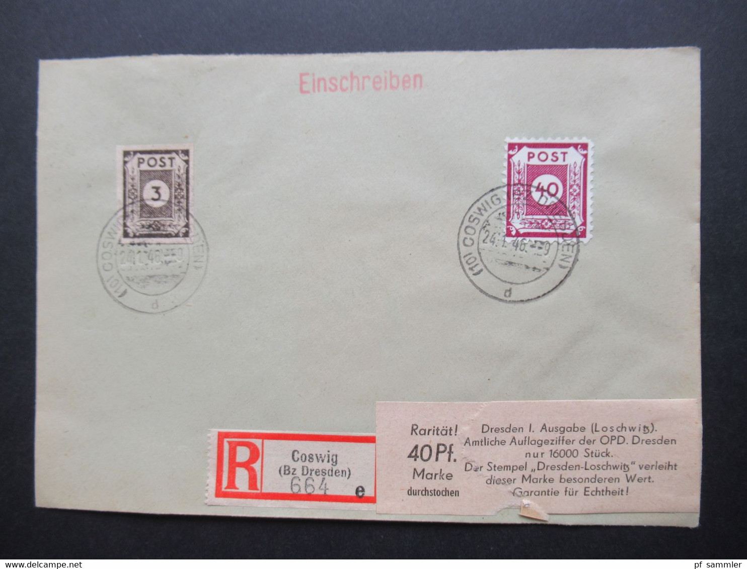 Belegeposten 1945 / 46 SBZ 95 Kempe Briefe Postmeistertrennungen / Randstücke / Besonderheiten mit original Slg. Heften