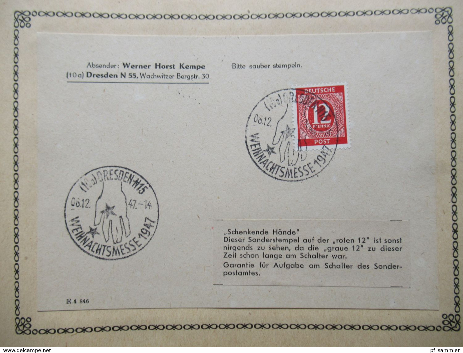 Belegeposten 1945 / 46 SBZ 95 Kempe Briefe Postmeistertrennungen / Randstücke / Besonderheiten mit original Slg. Heften