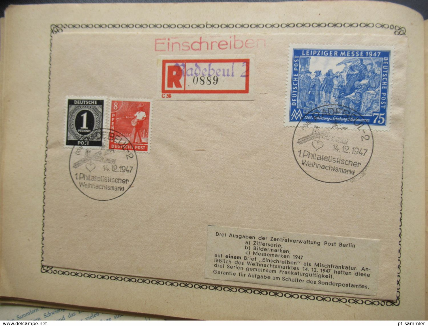 Belegeposten 1945 / 46 SBZ 95 Kempe Briefe Postmeistertrennungen / Randstücke / Besonderheiten mit original Slg. Heften