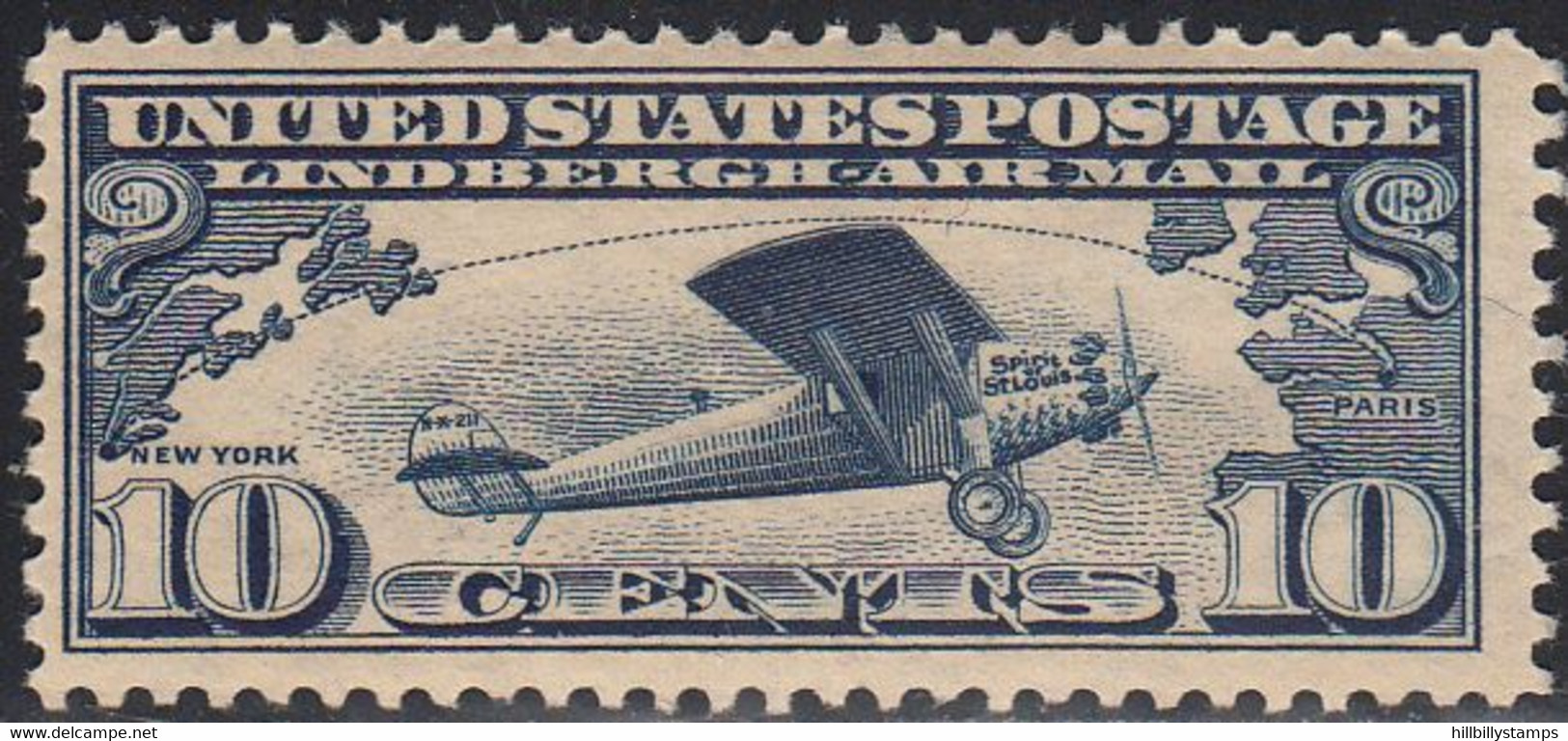 UNITED STATES   SCOTT NO  C10    MINT  HINGED    YEAR  1927 - 1b. 1918-1940 Nuevos