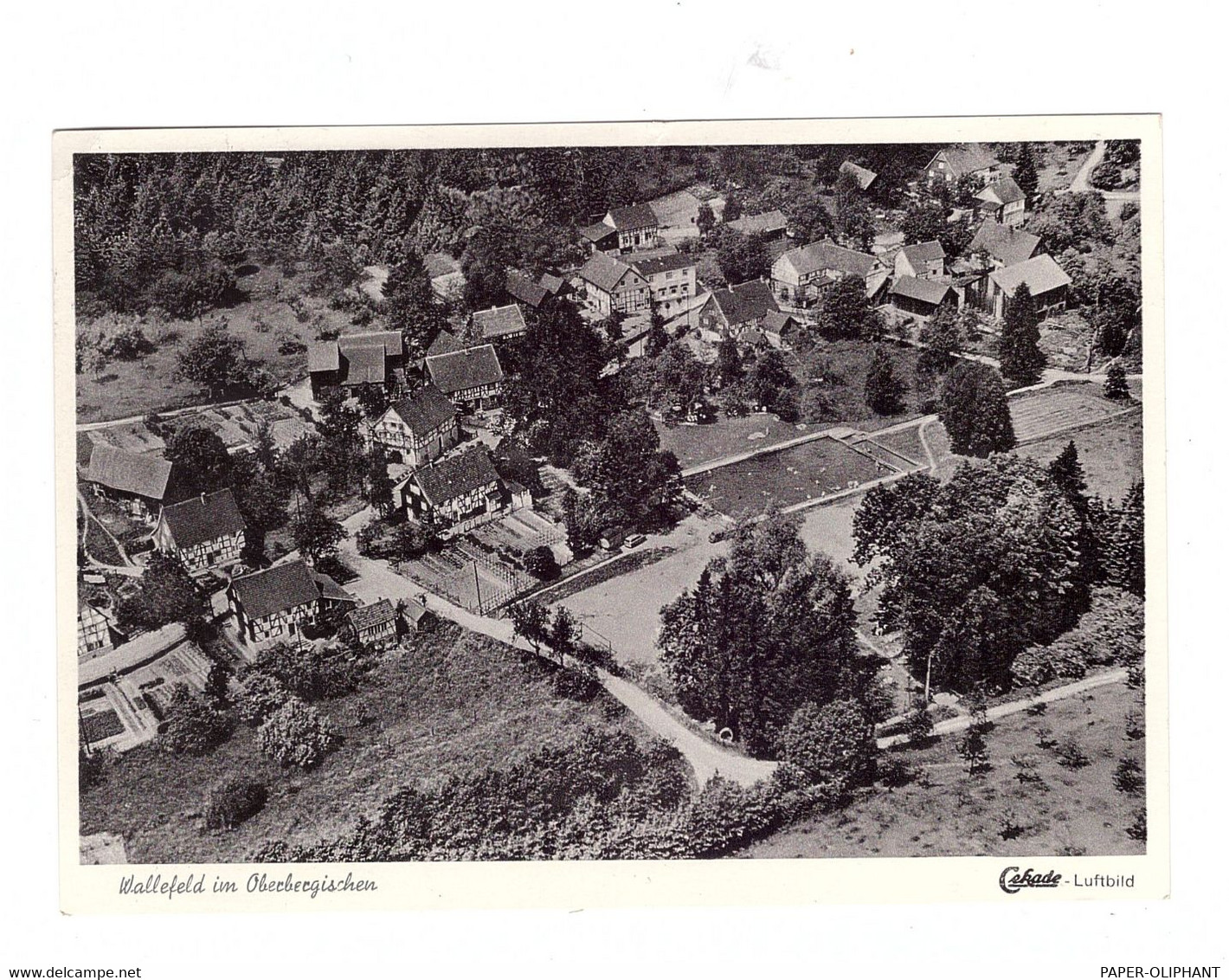 5250 ENGELSKIRCHEN - RÜNDEROTH - WALLEFELD, Gasthof / Pension Häner, Luftaufnahme 1965 - Lindlar