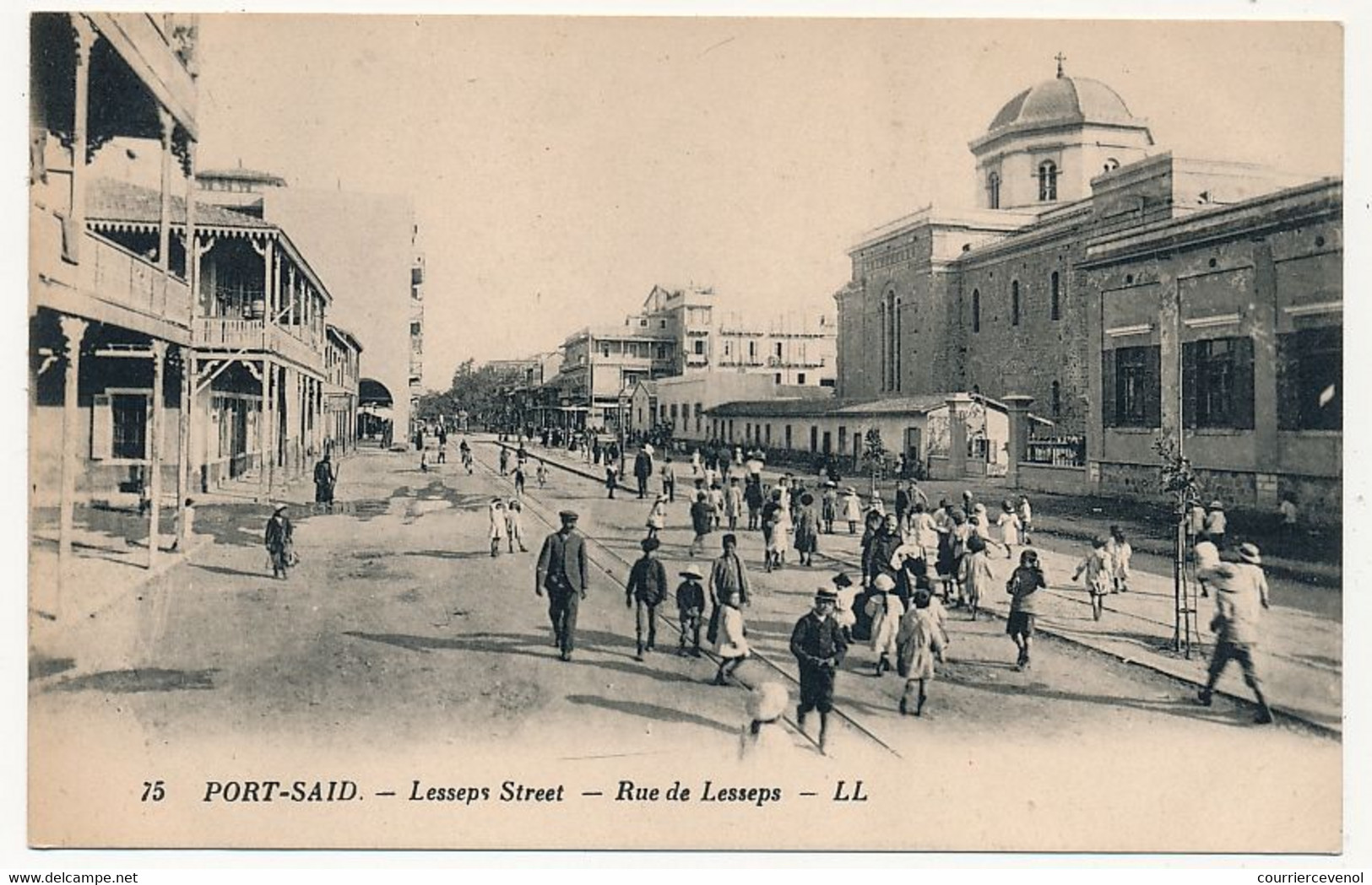 CPA - EGYPTE - PORT-SAÏD - Rue De Lesseps - Puerto Saíd