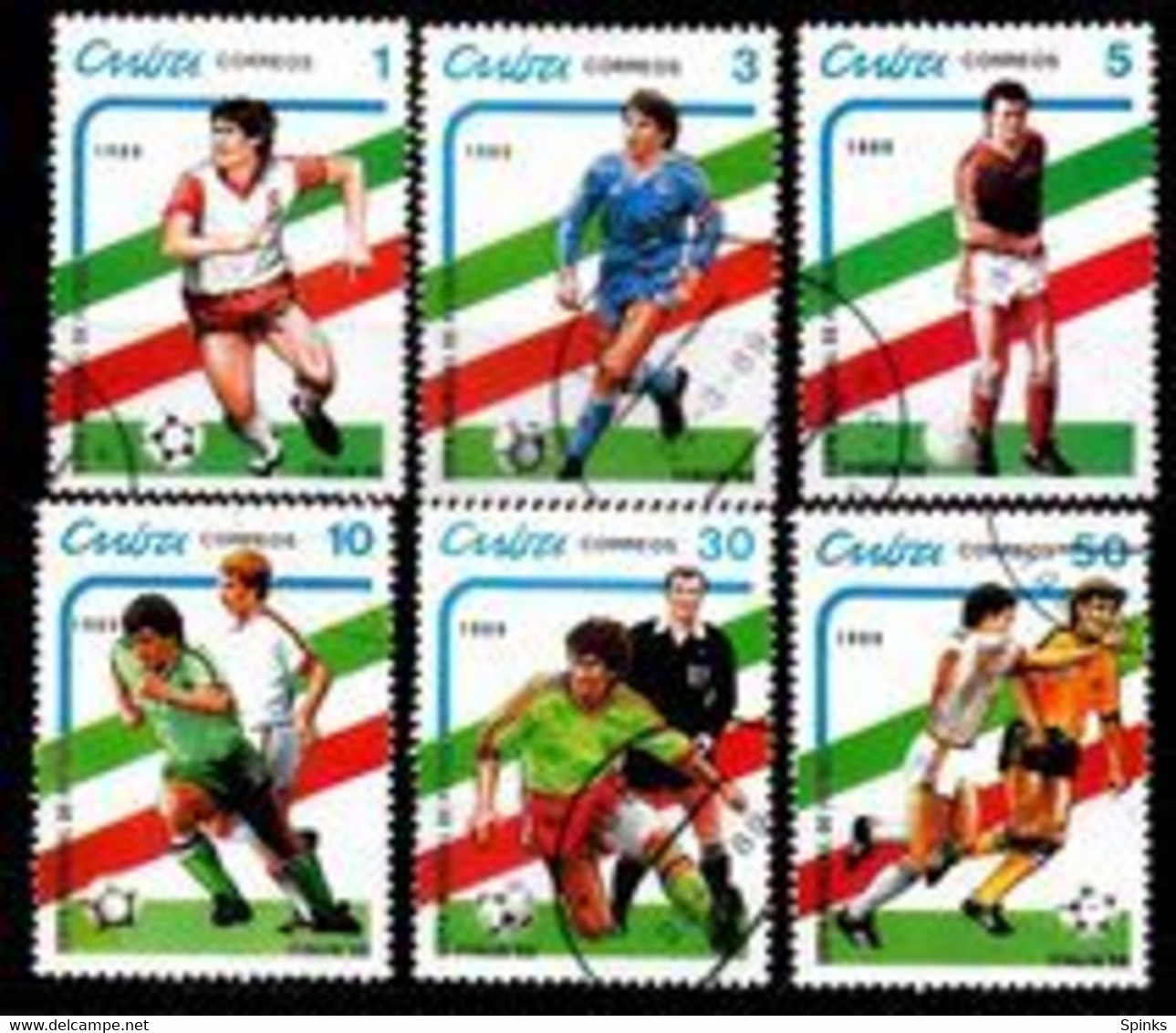 CUBA 1989 Football World Cup In Italy U - Oblitérés