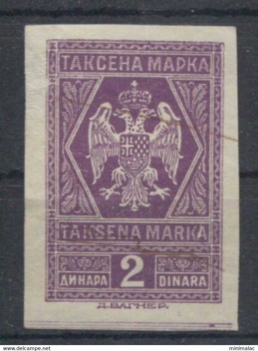 Kingdom Of Yugoslavia  1930, Imprinted Revenue, Tax Stamp 2d - Service