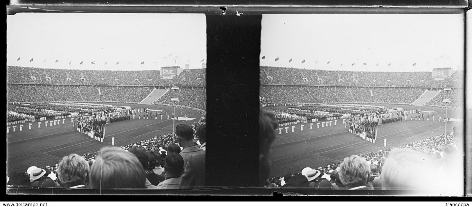 PN 33 Bis - JEUX OLYMPIQUES ALLEMAGNE BERLIN 1936  - Inauguration - Plaques De Verre