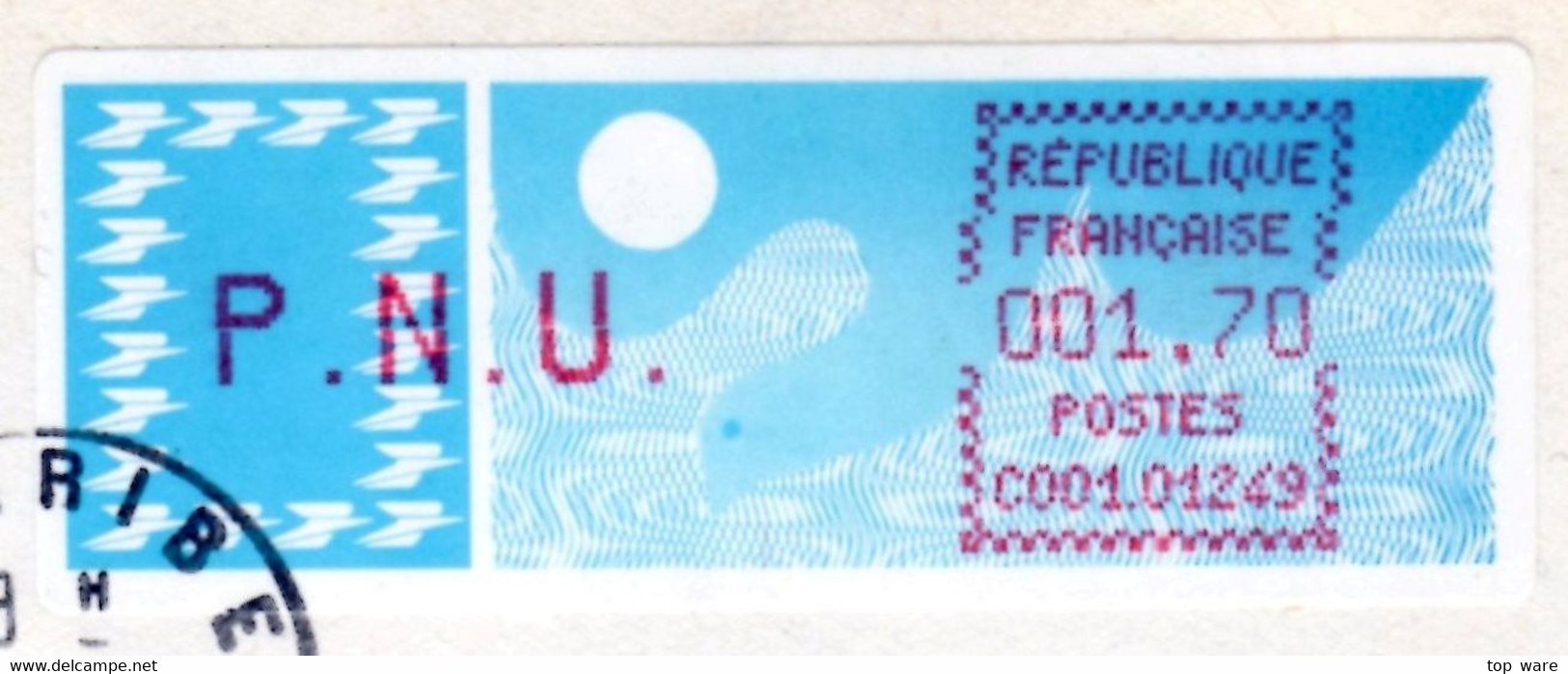 France LSA ATM Stamps C001.01249 / Michel 6.3 Zd / PNU 1,70 On Cover 2.4.1985 Miribel / Distributeurs Automatenmarken - 1985 Papier « Carrier »
