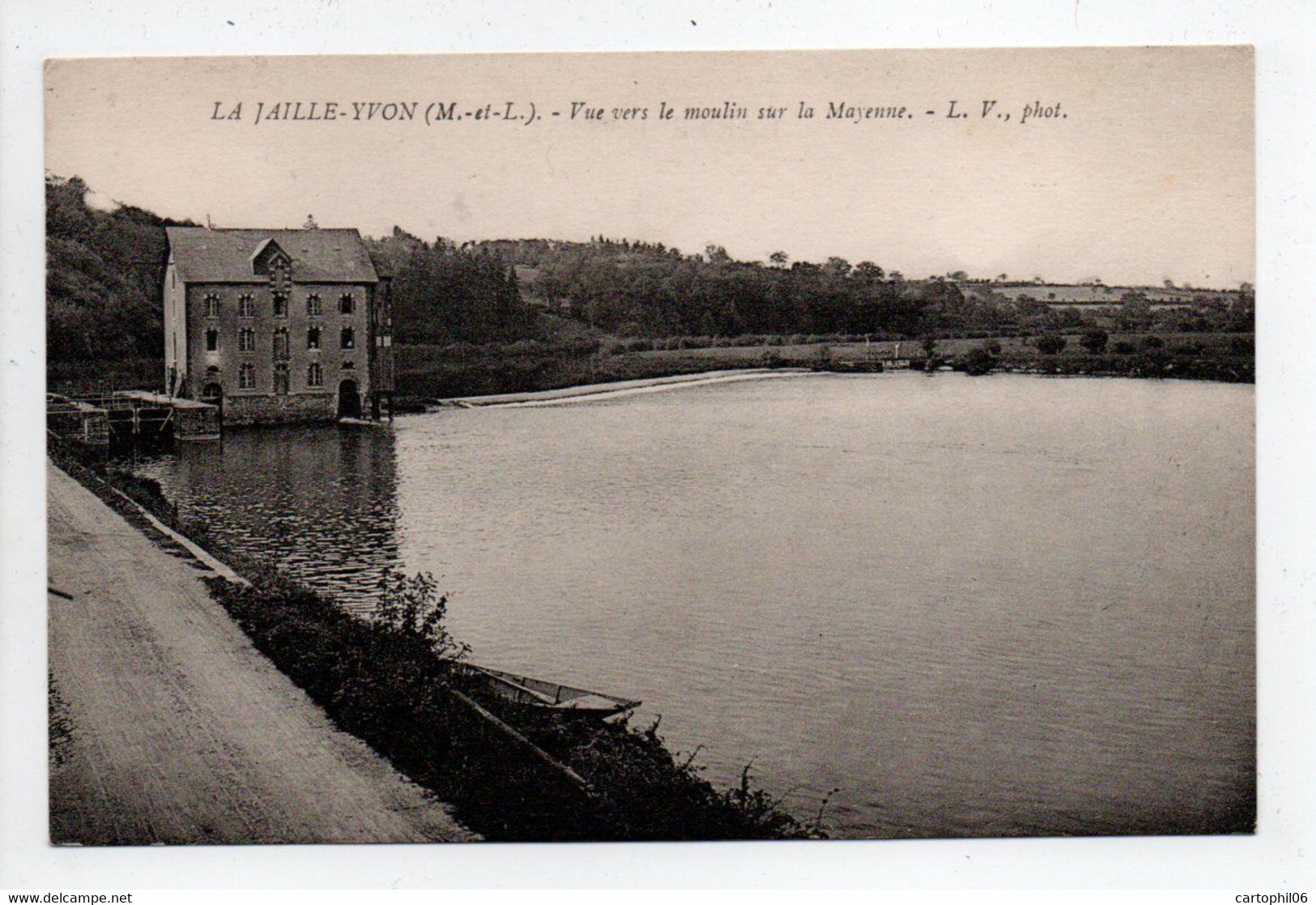 - CPA LA JAILLE-YVON (49) - Vue Vers Le Moulin Sur La Mayenne - Photo L. V. - - Sonstige & Ohne Zuordnung