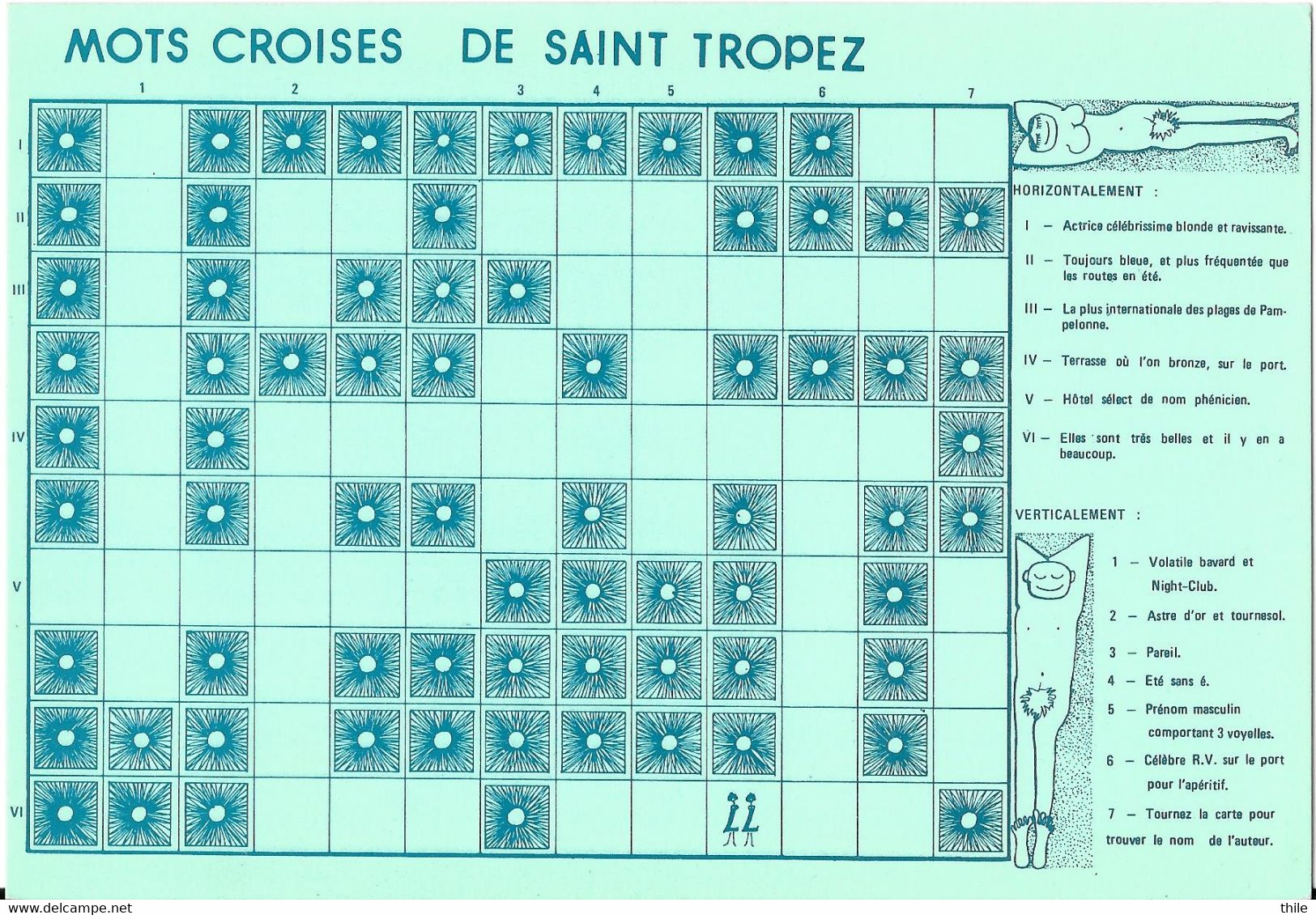 Dessin De Ivan HOR - Mots Croisés De Saint-Tropez - Hor