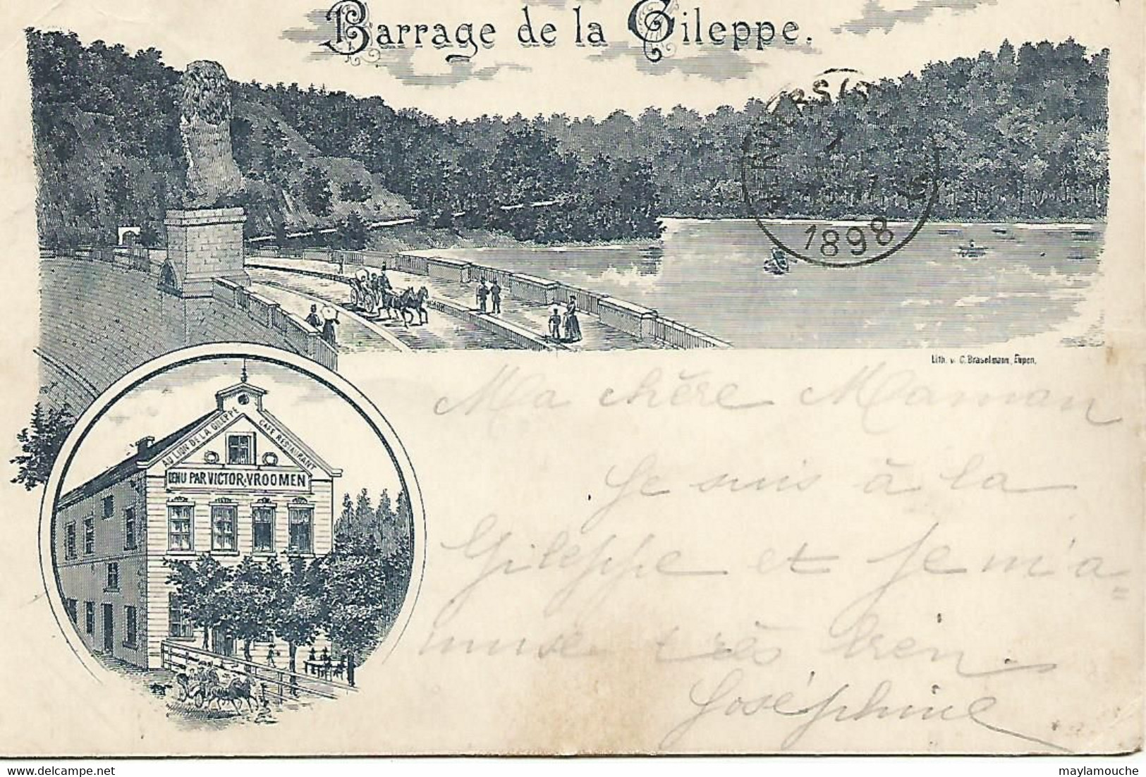 La Gileppe En 1898 ( Gr Sp - Gileppe (Stuwdam)