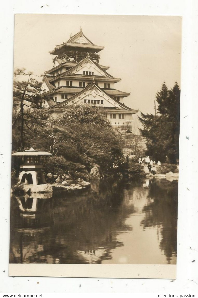 Cp, JAPON , OSAKA Castle , Vierge , Ed. Japanese Government Railways - Osaka