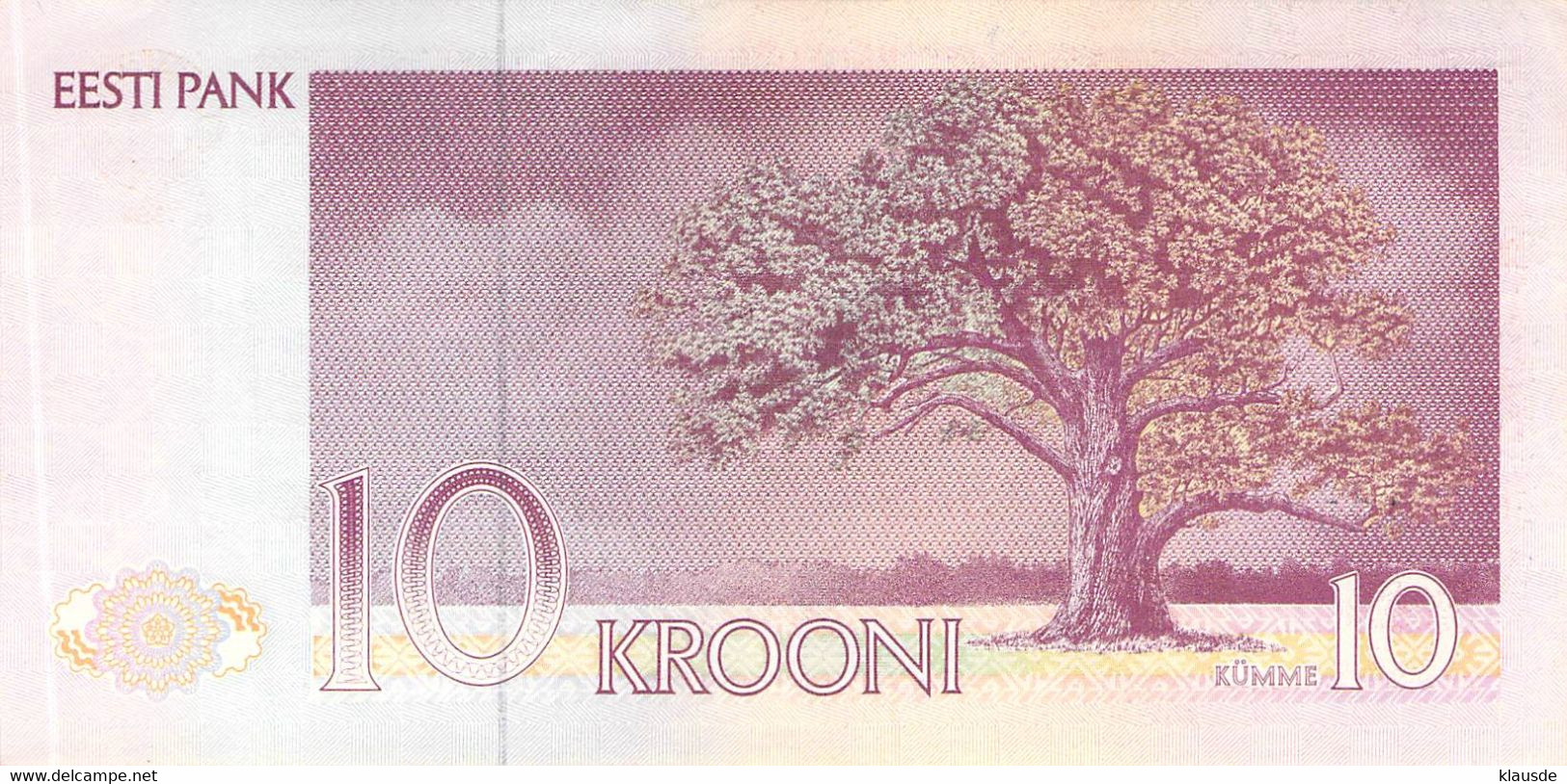 10 Kroon Estland 1991 AU/EF II - Estonia