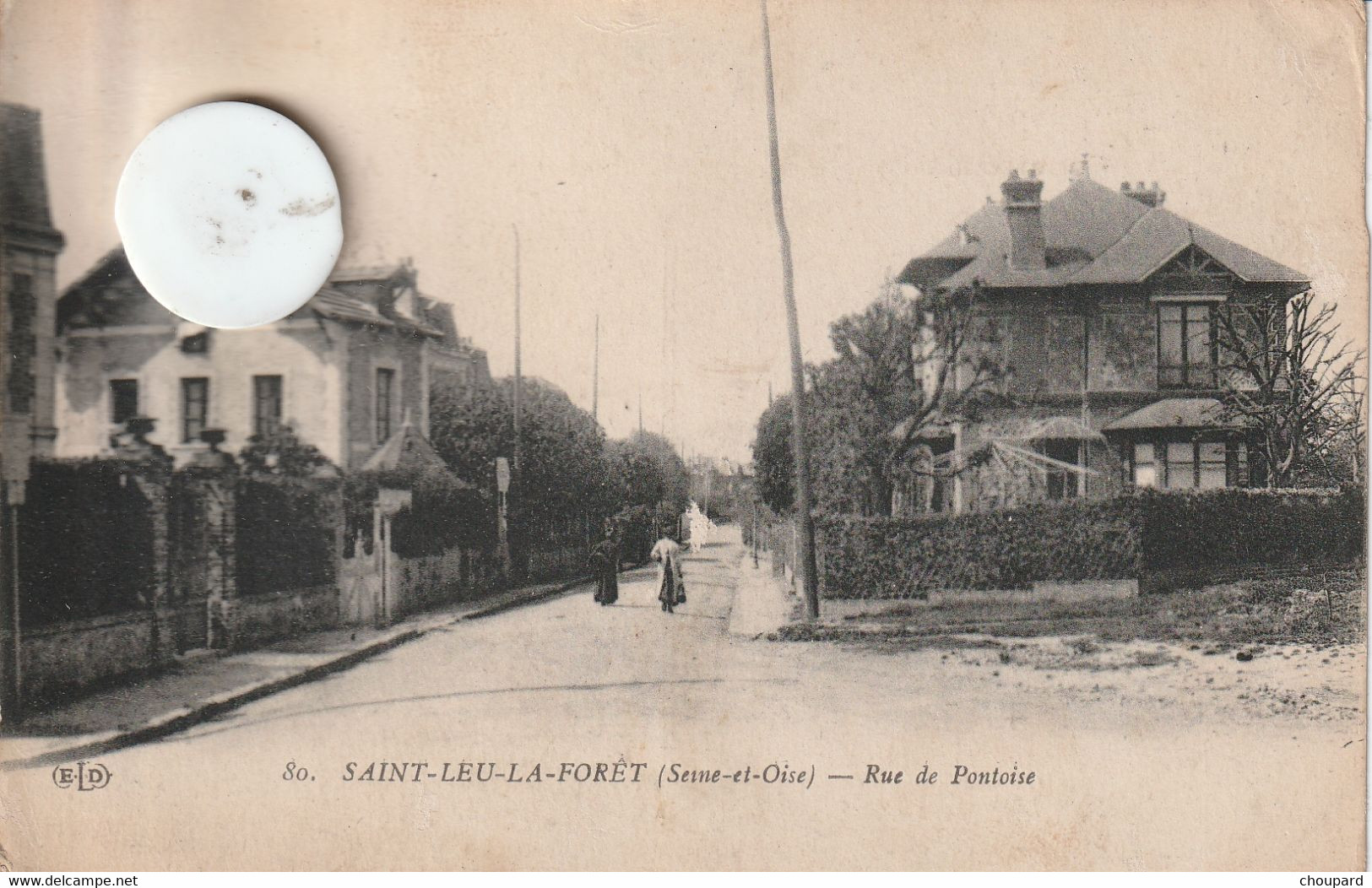 95 - Carte Postale Ancienne De  SAINT LEU LA FORET    Rue De Pontoise - Saint Leu La Foret