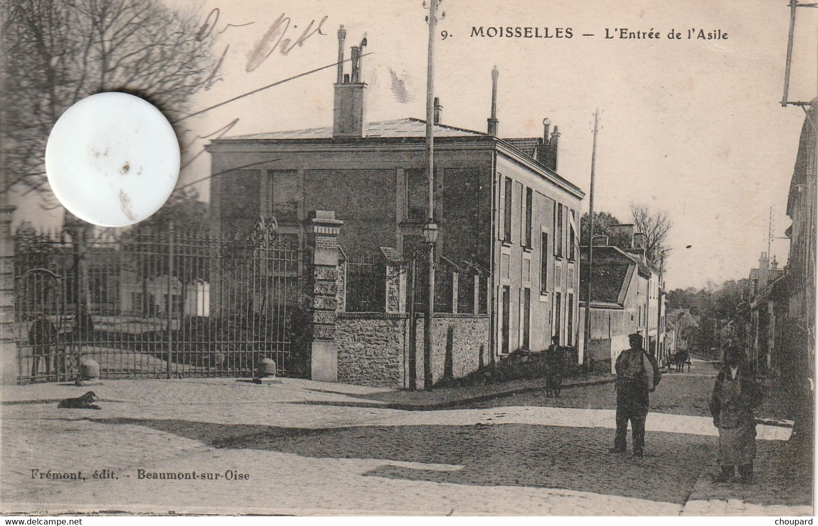 95 - Carte Postale Ancienne De  MOISSELLES  L'Entrée De L'Asile 1919 - Moisselles