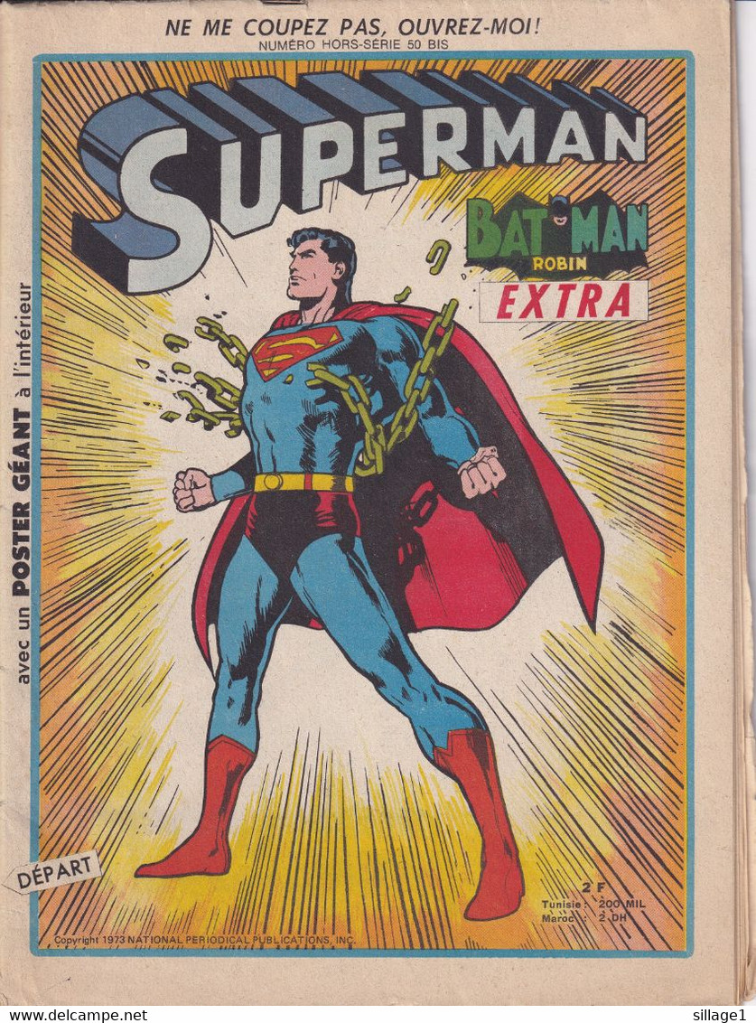 SUPERMAN - Batman Robin - AVEC UN POSTER GEANT A L'INTERIEUR  - 1973 - RARE - Affiches & Posters