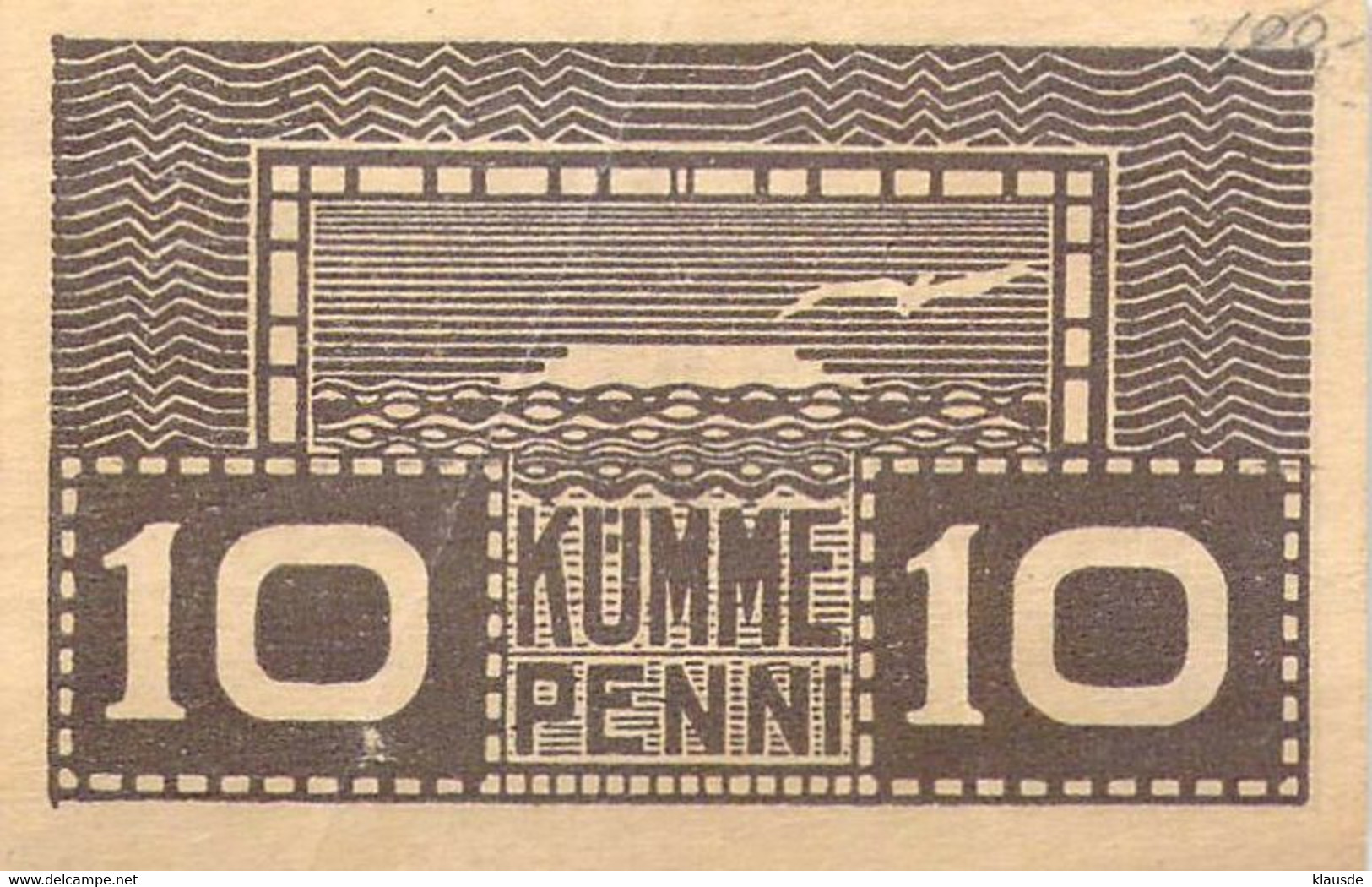 Estonia 10 Penni Geldschein, Undated (1919) VF/F (III) - Estland