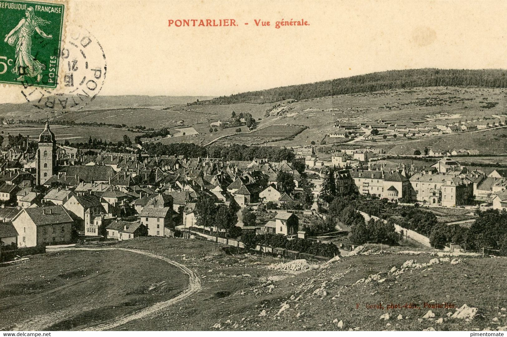 PONTARLIER VUE GENERALE 1908 - Pontarlier