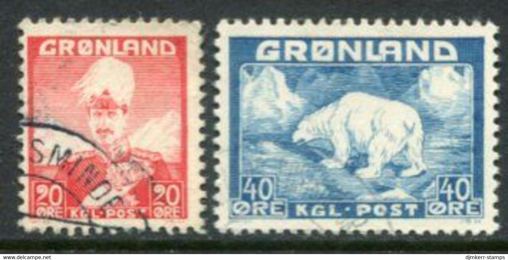 GREENLAND 1946 Definitive 20 And 40 Øre Used,  Michel 26-27 - Gebraucht