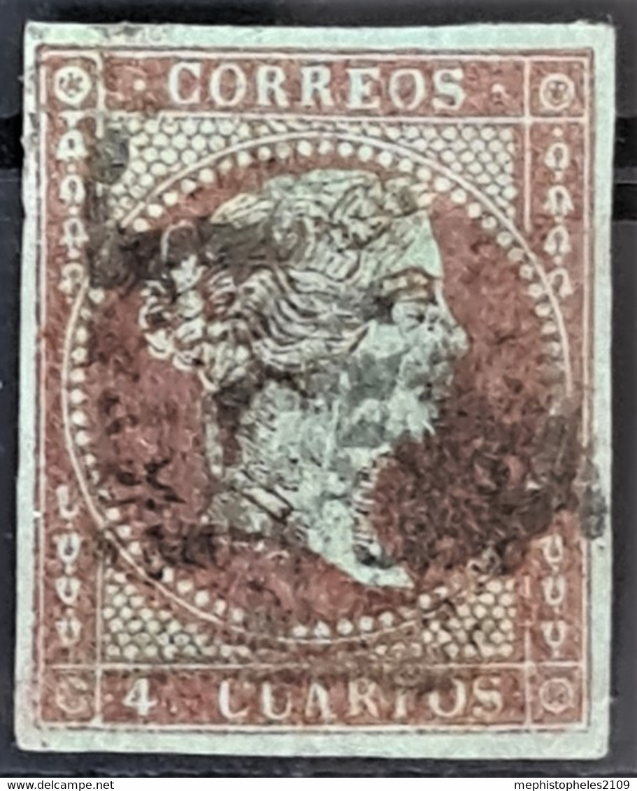 SPAIN 1855 - Canceled - Sc# 37c - 4c - Usados
