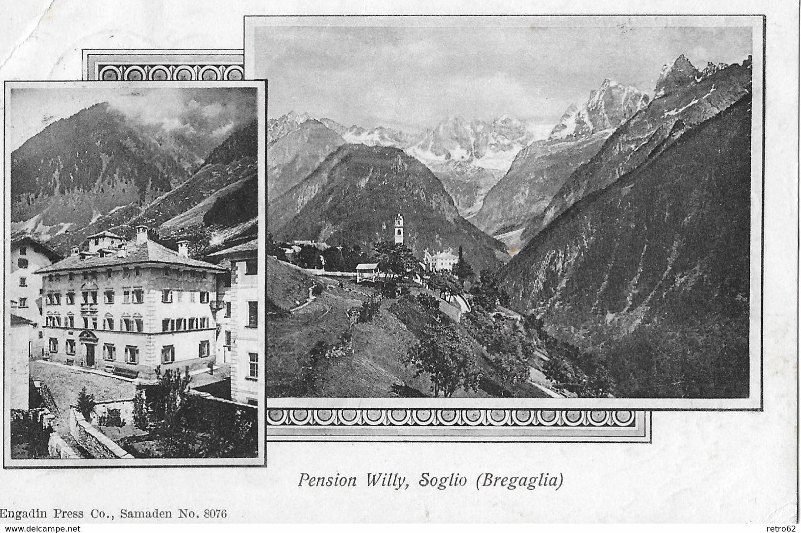 SOGLIO (Bregaglia) → Pension Willy, Mehrbildkarte Anno 1913   ►RAR◄ - Bregaglia
