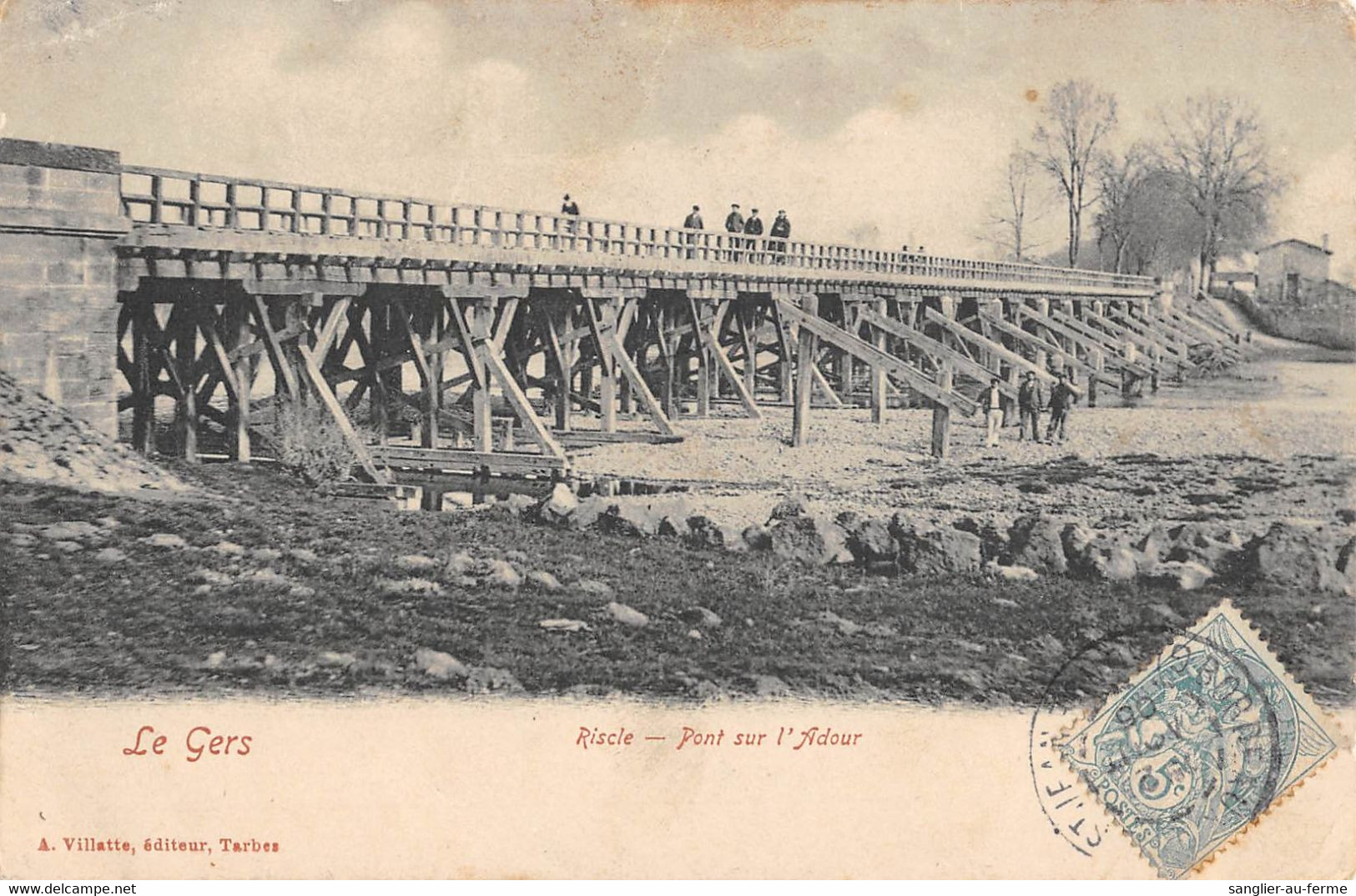 CPA 32 RISCLES PONT SUR L'ADOUR - Riscle