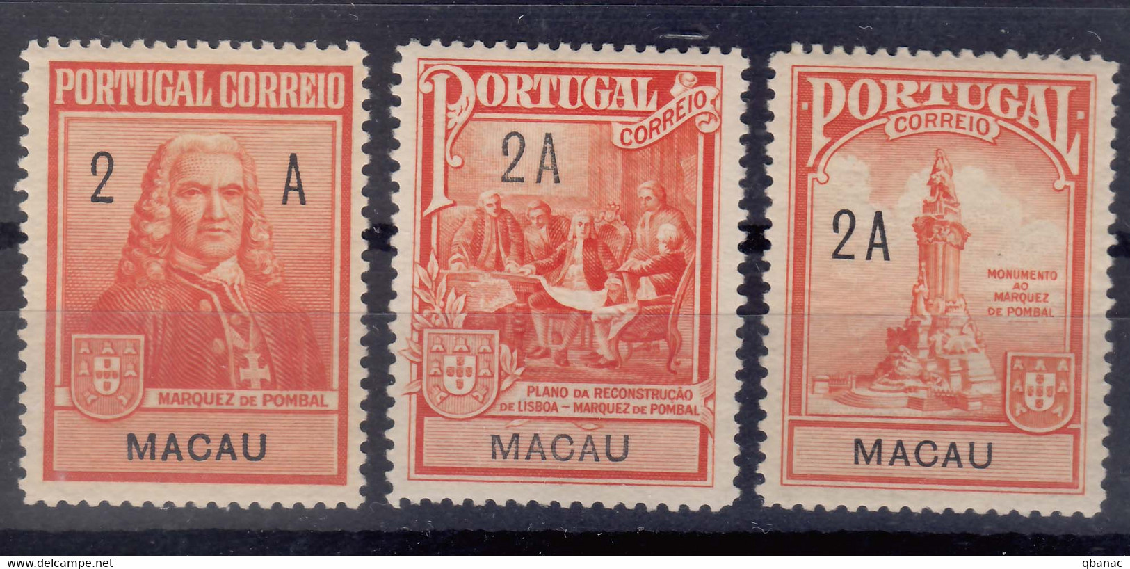 Portugal Macao Macau, Porto, Postage Due 1925 Mi#4-6 Mint Hinged - Ongebruikt