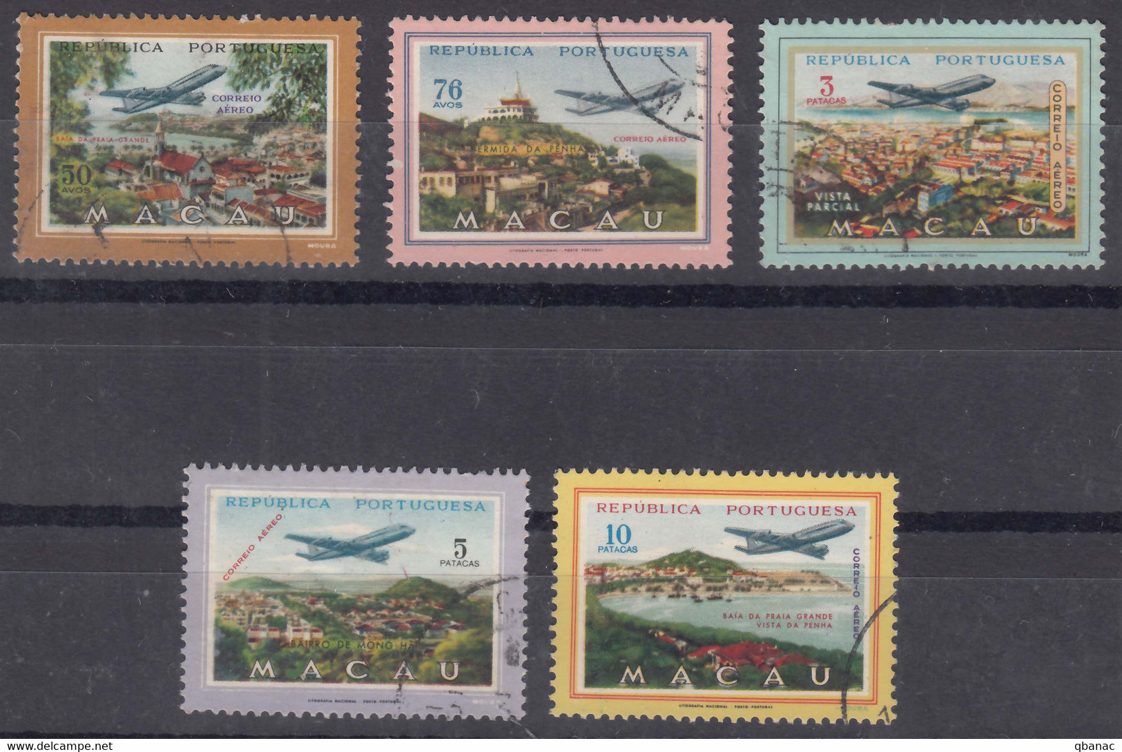 Portugal Macao Macau 1960 Airmail Mi#417-421 Used - Used Stamps