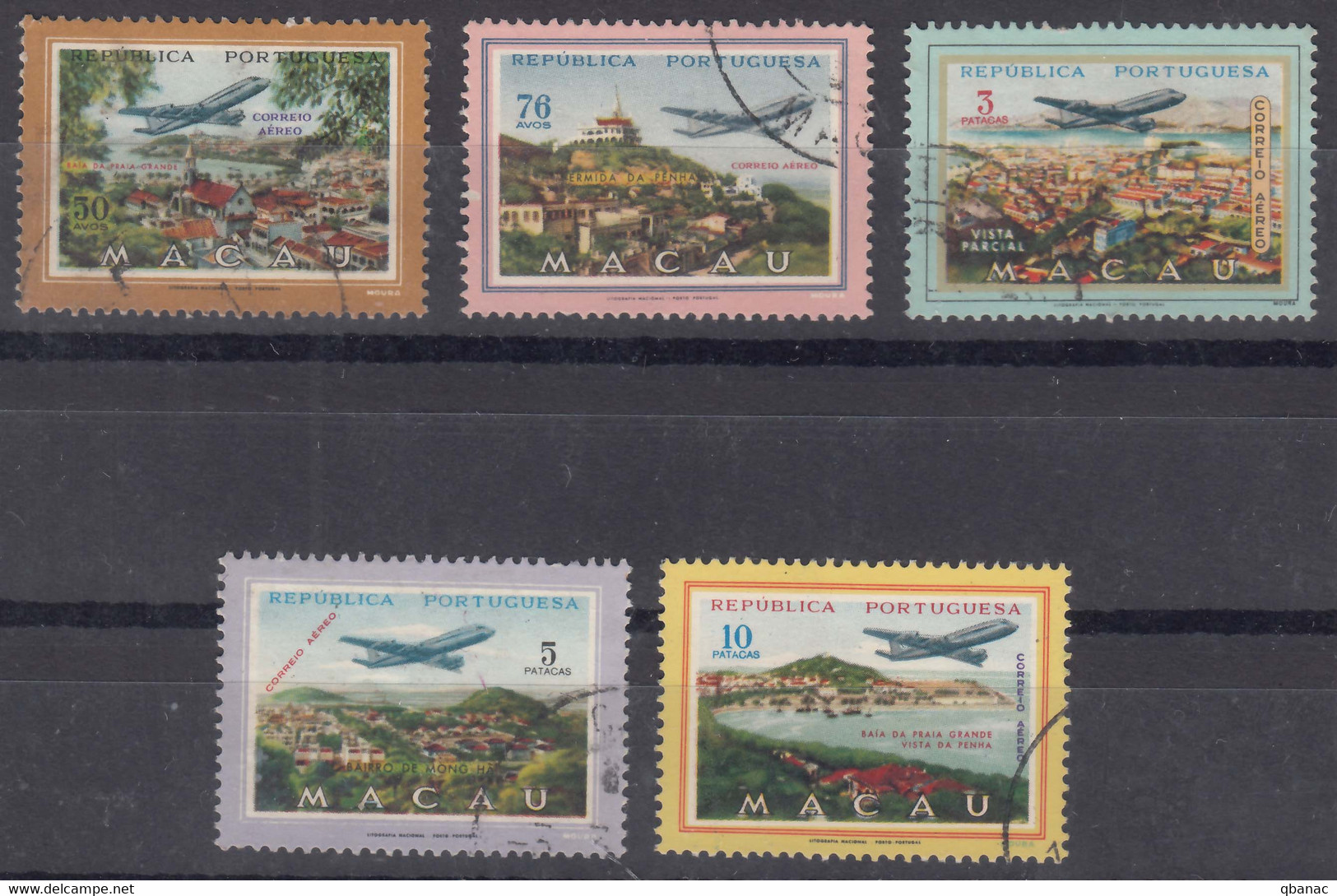 Portugal Macao Macau 1960 Airmail Mi#417-421 Used - Gebraucht