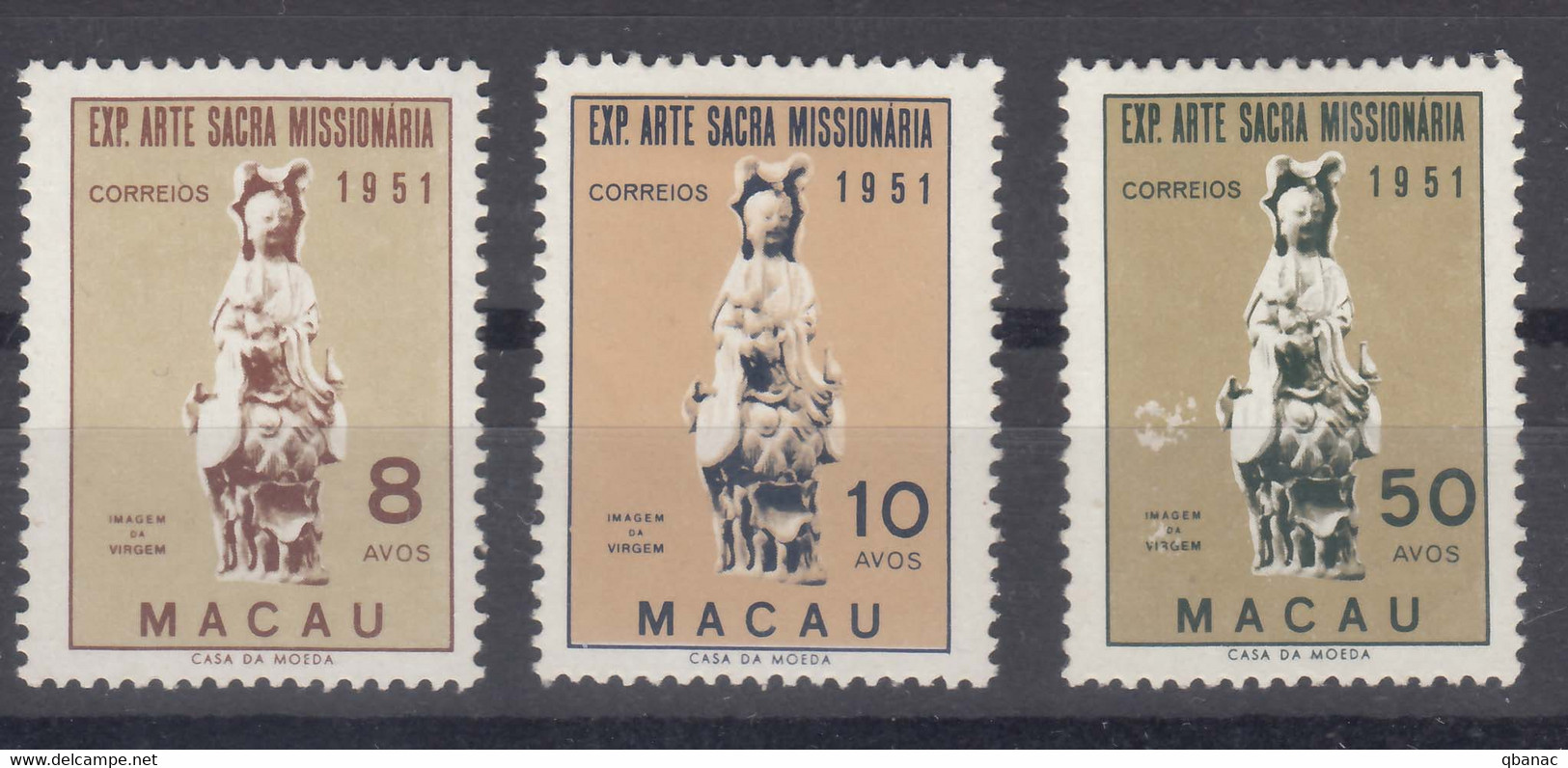 Portugal Macao Macau 1953 Mi#391-393 Mint Hinged - Neufs