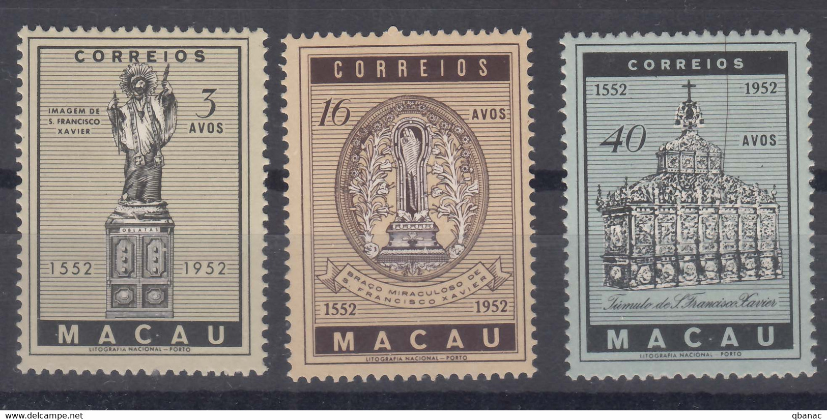 Portugal Macao Macau 1952 Mi#388-390 Mint Hinged - Neufs