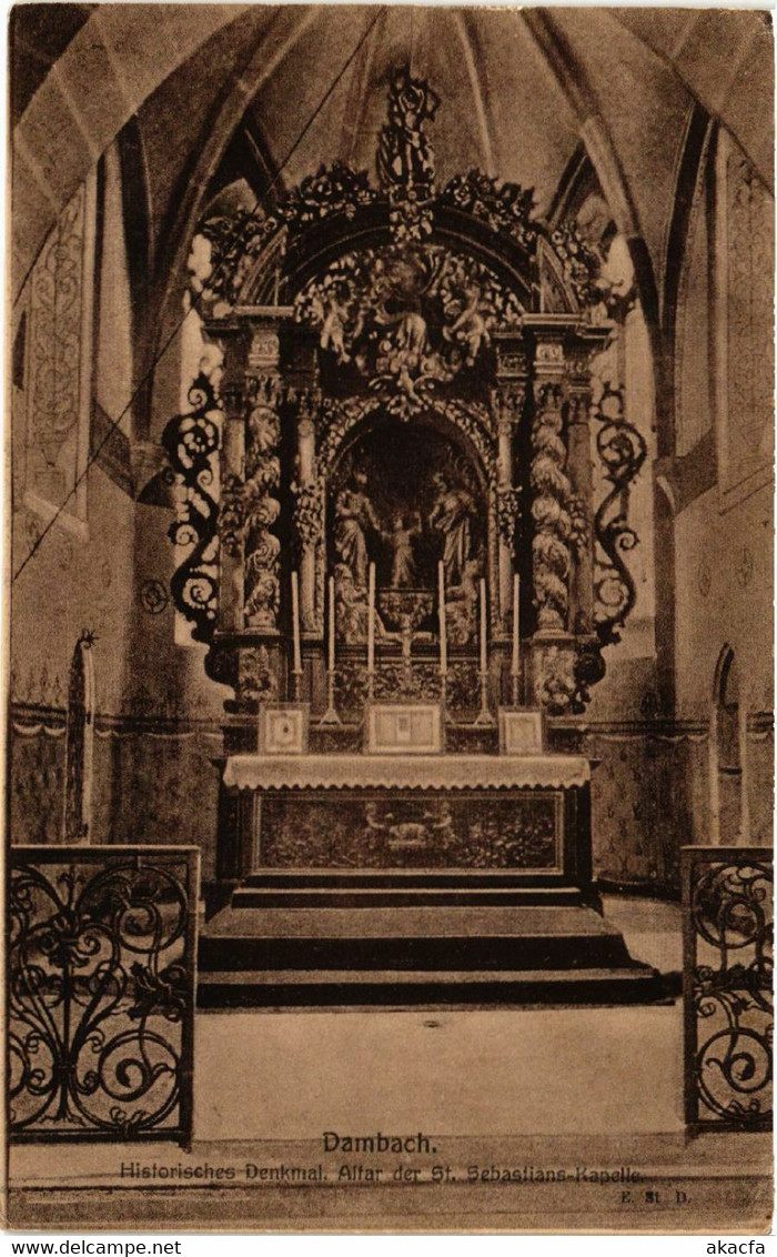 CPA AK DAMBACH - Historisches DenkmalAltar Der St-Sebastian Kapelle (452434) - Dambach-la-ville