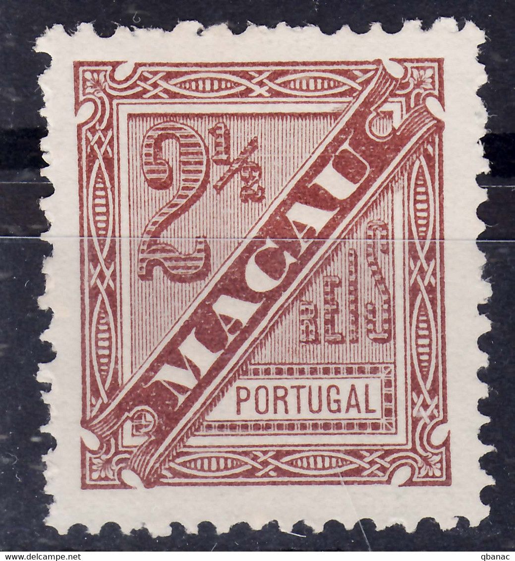 Portugal Macao Macau 1893 Newspaper Stamp Mi#46 A - Perforation 11 3/4, Mint - Nuovi